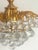 Brass and Crystal Ball 4-Light Chandelier, 1980s For Sale - Image 14 of 15