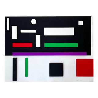 Geneviève Claisse, Geometric Composition, 1980s, Silkscreen For Sale