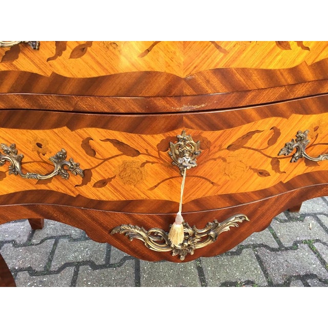 1900s French Louis XVI Fruitwood Marble Commode 1pc For Sale - Image 12 of 14