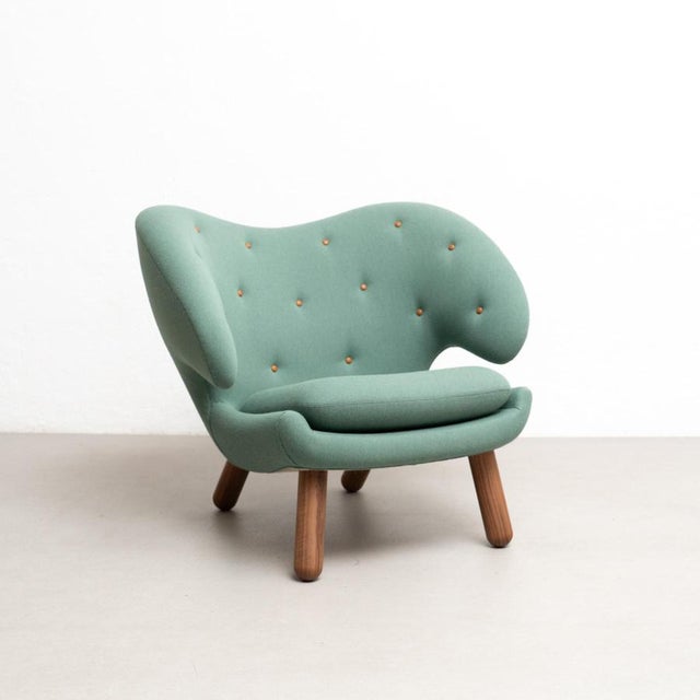 Not Yet Made - Made To Order Pelican Chair in Wood and Fabric by Finn Juhl For Sale - Image 5 of 18