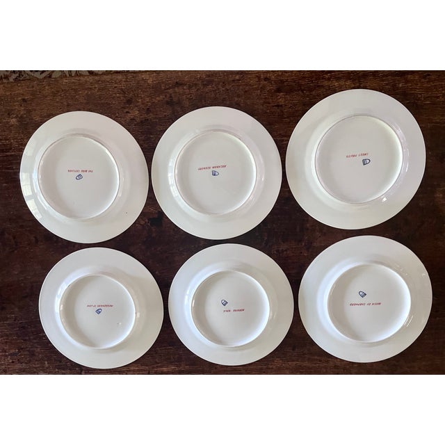 Antique 19th C. Royal Vienna Style 10.5" Cobalt & Gilt Signed Cabinet Plates - Set of 6 For Sale - Image 17 of 18
