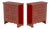 Pair of Chinese Style Red Painted Wood Apothecary Chests For Sale