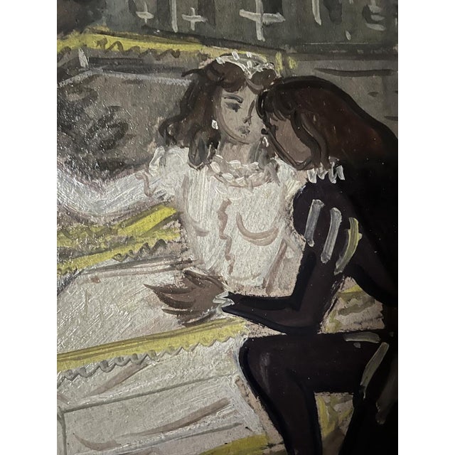 Emile Francois Chambon, Blanche neige, 1958, Oil on Cardboard, Framed For Sale - Image 4 of 10