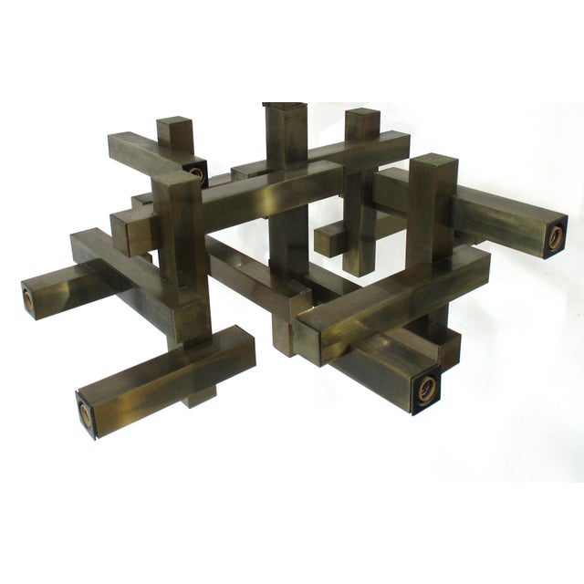 Metal 1970s Gaetano Sciolari Cityscape Chandelier For Sale - Image 7 of 14