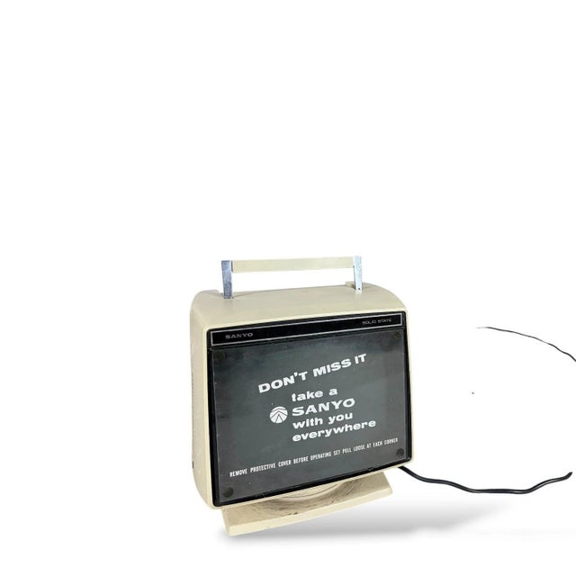 Vintage Space Age Portable Television from Sanyo, 1970s For Sale - Image 9 of 10