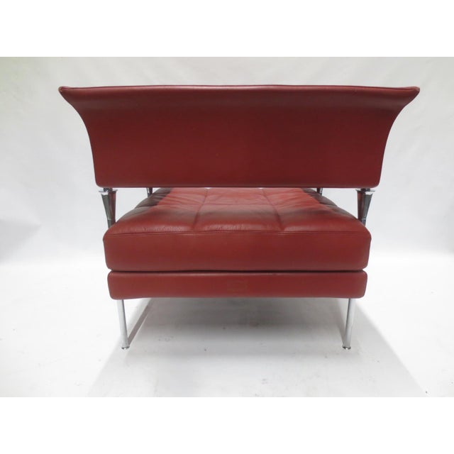 Poltrona Frau Poltrona Frau Hydra Castor Leather Armchair For Sale - Image 4 of 8