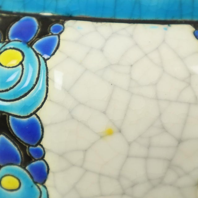 Art Deco Polychrome Flowerpot Vase by Charles Catteau for Boch Frères, 1922 For Sale - Image 12 of 17