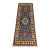Blue and Cream Kazak Wool Runner Rug With Tribal Medallions, 2'8" X 6'11" For Sale