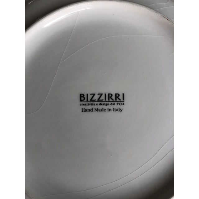 Ceramic Italian Hand-Crafted Luncheon/Dessert Plates in Blue & White by Ceramiche Bizzirri-Set of 6 For Sale - Image 7 of 10