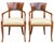 Beautiful pair of William Switzer Biedermeier armchairs, handcrafted in Spain and finished and upholstered in Canada....