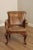 Rustic European Early 21st Century Ferguson Copeland Georgian Style Carved Wood & Tooled Leather Armchair For Sale - Image 3 of 13