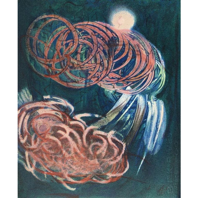 Mid-Century Modern 1992 André Verdet Midday Midnight Lithograph For Sale - Image 3 of 3