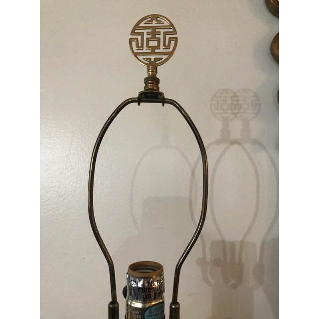 Chinoiserie 1970s Chinoiserie Ming Style Enameled Porcelain Lamp For Sale - Image 3 of 8