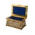 Metal Antique Spanish Gilt Bronze Decorative Casket Box / Silvered & Lined Interior For Sale - Image 7 of 8