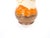 Mid-Century West German Glazed Porcelain Vase, Orange, Eggshell & Brown 10" Tall For Sale - Image 4 of 9