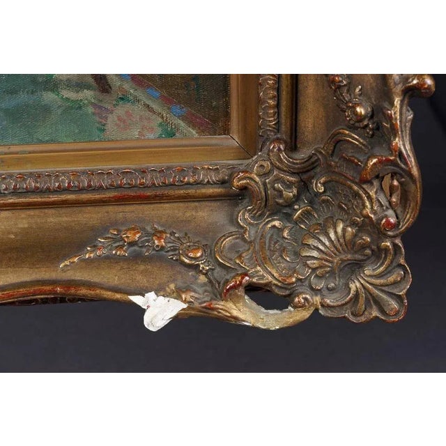 Biedermeier Artist, Interior of Room, 1910, Oil on Canvas, Framed For Sale - Image 6 of 9