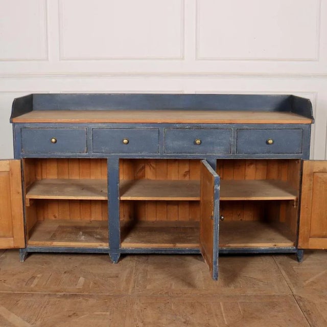 Blue Scottish Painted Dairy Dresser For Sale - Image 8 of 11