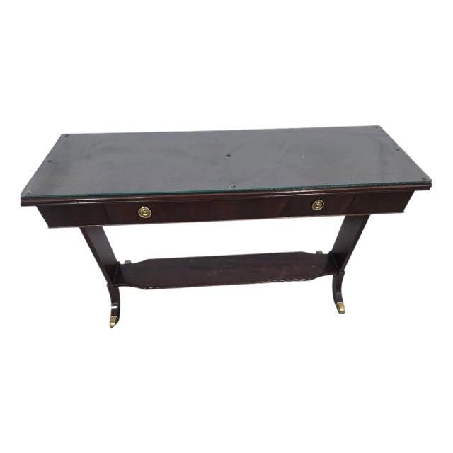 Altavista Lane Mahogany Accent Sofa / Console Table For Sale