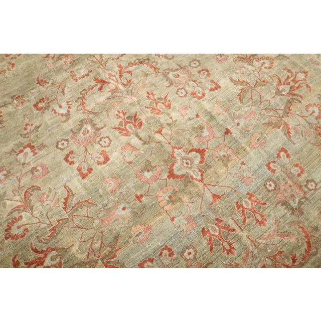 Textile Persian Sarouk Antique Rug rug no.j4052 For Sale - Image 7 of 12