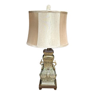James Mont-Style Brass Chinoiserie Table Lamp For Sale