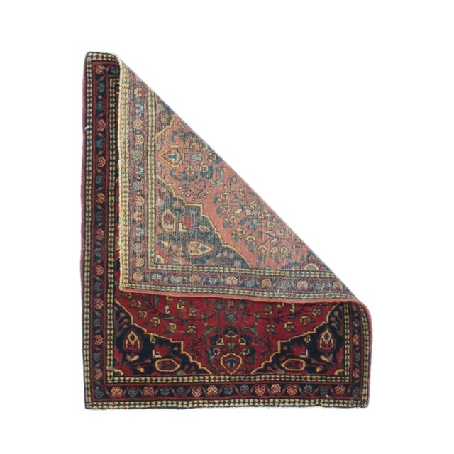 19th Century Antique Sarouk Rug 1'11'' x 2'4'' For Sale - Image 5 of 12