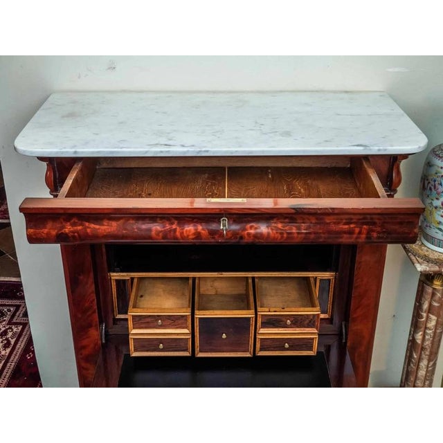 Biedermeier Secretary with Secret Drawers For Sale - Image 6 of 12
