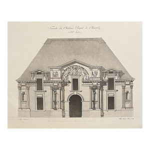 1825 Chateau De Chantilly French Engraving