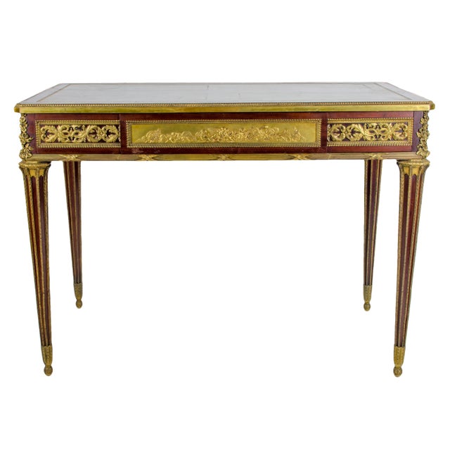 GERVAIS DURAND (France, 1839-1920) Important Louis XVI style table à écrire France Circa 1870 signed; stamped underside...