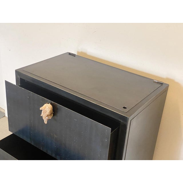 Iron & Quartz Commode, 1990s For Sale - Image 13 of 18