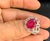 4 Carat Natural Ruby and Diamond 18 Karat White Gold Cocktail Ring For Sale In New York - Image 6 of 18
