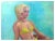 Oil painting of a woman bathing in the California sun by listed California artist Jon Blanchette (American, 1908-1987)....