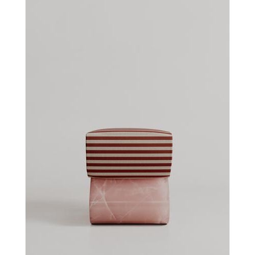 Pink Marble Heart-Shaped Cushion Amarino Seat by Esther Knopfler For Sale - Image 4 of 17