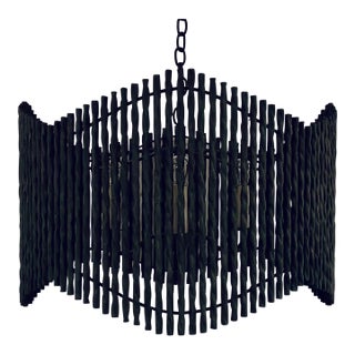 Made Goods Industrial Modern Old Bronze Camille Pendant Light For Sale