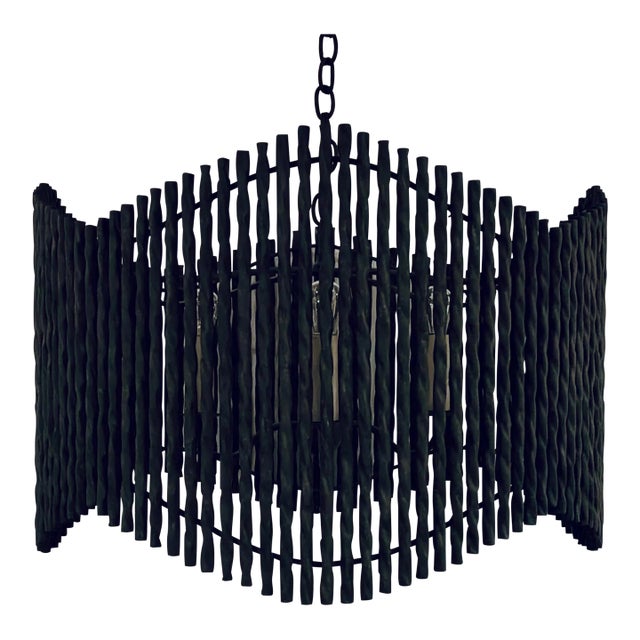 Made Goods Industrial Modern Old Bronze Camille Pendant Light For Sale