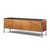 Mid-Century Modern Stow & Davis Mid Century Walnut, Leather and Chrome Credenza For Sale - Image 3 of 11