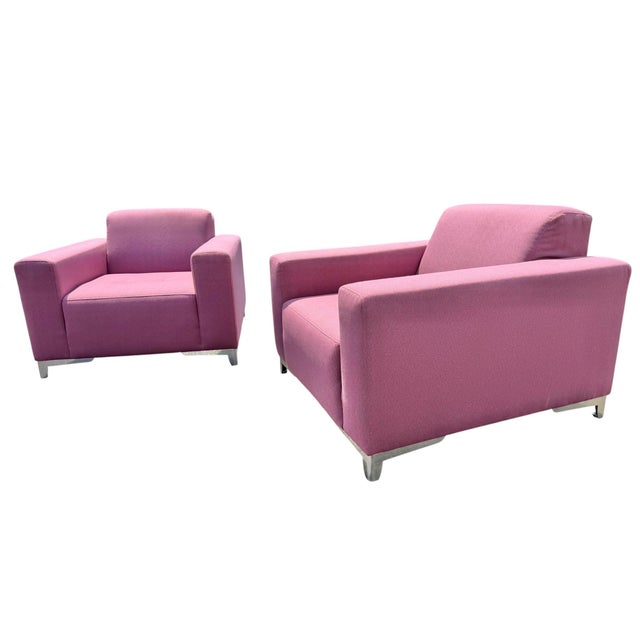 Postmodern Modern Thayer Coggin Pink Club Chairs - Set of 2 For Sale - Image 3 of 9