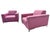 Postmodern Modern Thayer Coggin Pink Club Chairs - Set of 2 For Sale - Image 3 of 9