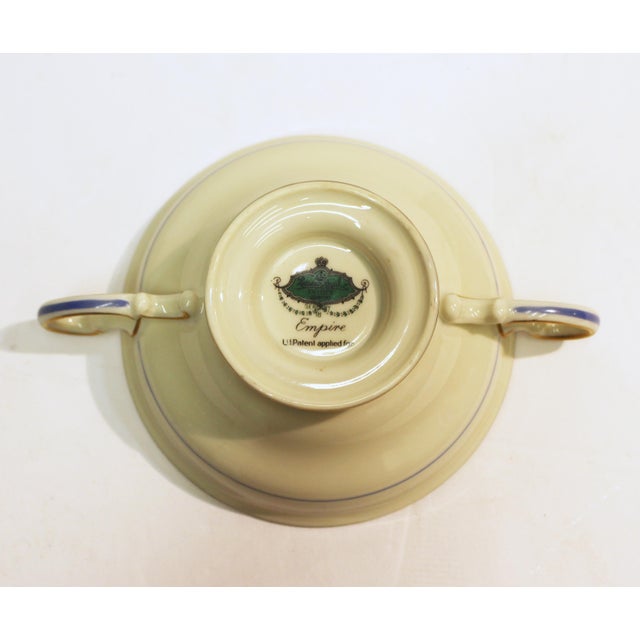 Ivory 1930s Rosenthal German Cream Soup Bowls and Saucers- Set of 8 For Sale - Image 8 of 10