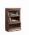 Mission 3 Stack Oak Barrister Bookcase - Beveled Glass Walnut For Sale - Image 10 of 14
