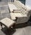 French Provincial Style Tufted Sofa, Chair and Footstool For Sale - Image 6 of 8