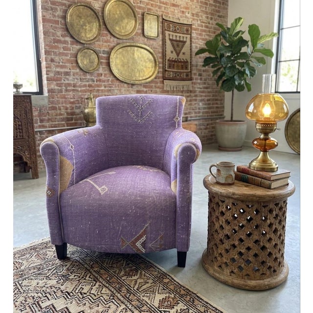 Handcrafted Moroccan Sabra Silk Club Chair - Marrakech For Sale - Image 9 of 9