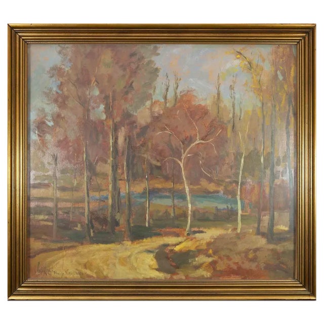 Luigi Venturini, Virgilian Wood, Oil Painting, 1960s For Sale