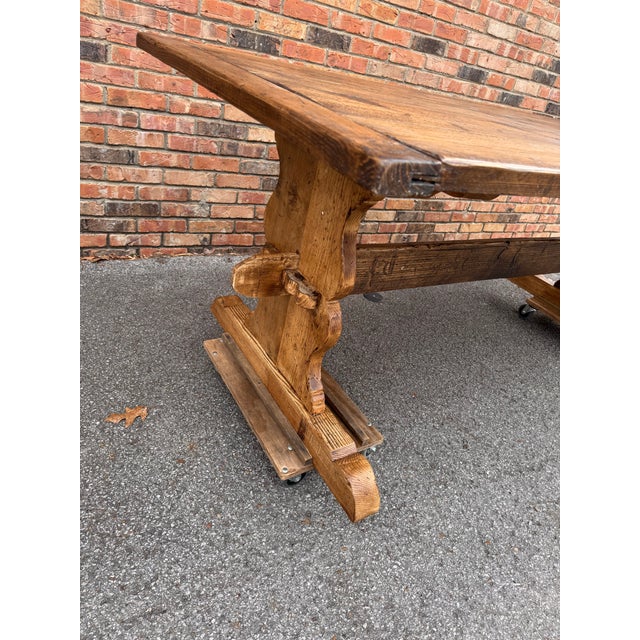 English Antique English Pine Dining Table For Sale - Image 3 of 12