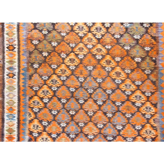 Early 20th Century Persian Qazvin Kilim Rug For Sale - Image 9 of 15