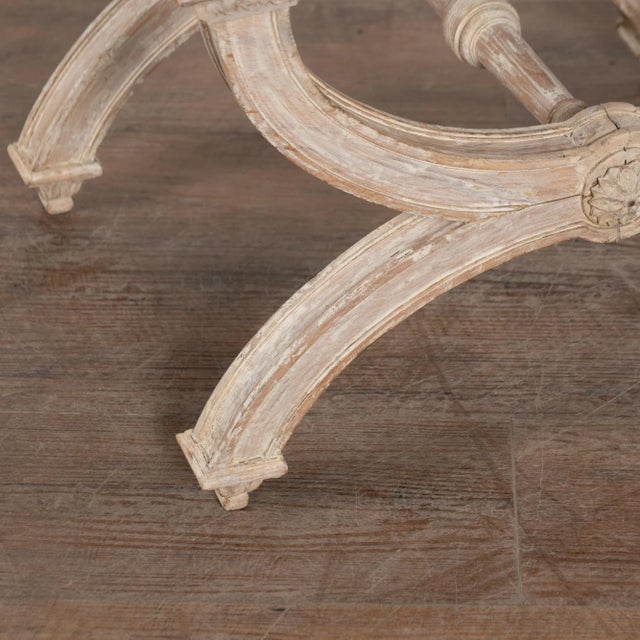 White 19th Century Swedish White Tabouret Stool For Sale - Image 8 of 11