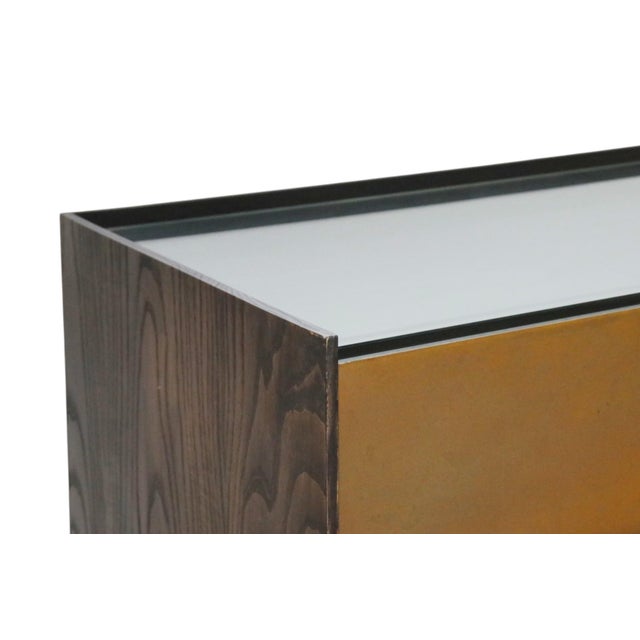 Bespoke Contemporary Brass and Ash 118" Cantilever Sideboard by Ebony Curated For Sale In Tampa - Image 6 of 11