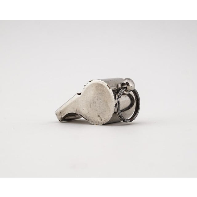 German Metal Whistle with Wooden Pea Leather Cord and Metal Chain, 1940s, Set of 3 For Sale - Image 9 of 18