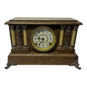 Mid 20th Century Set Thomas Mantle Clock