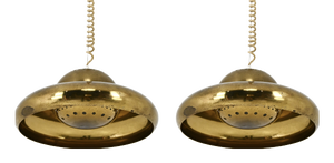 Brass Hanging Lamps by Afra & Tobia Scarpa for Flos, 1960s, Set of 2