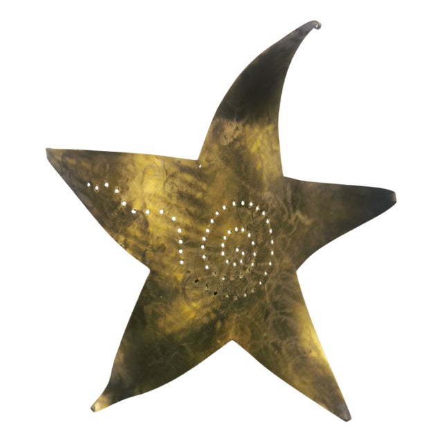 Star Wall Light in Brass, 1960s For Sale